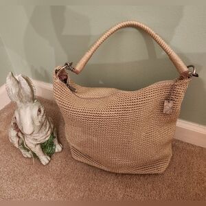 Lina Tan Woven with Gold Specks Shoulder Bag